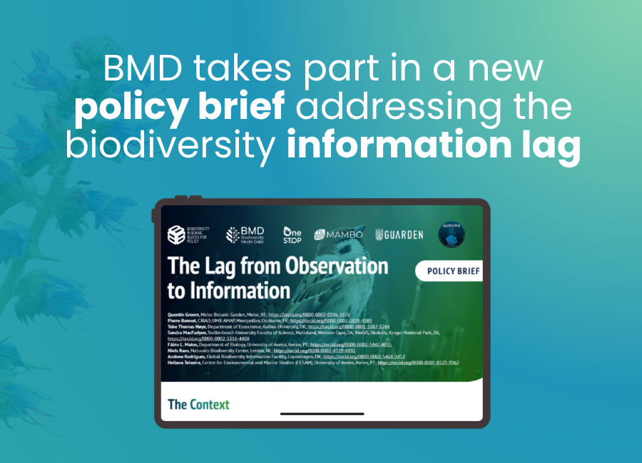 New policy brief addresses the lag between biodiversity data collection and actionable biodiversity information
