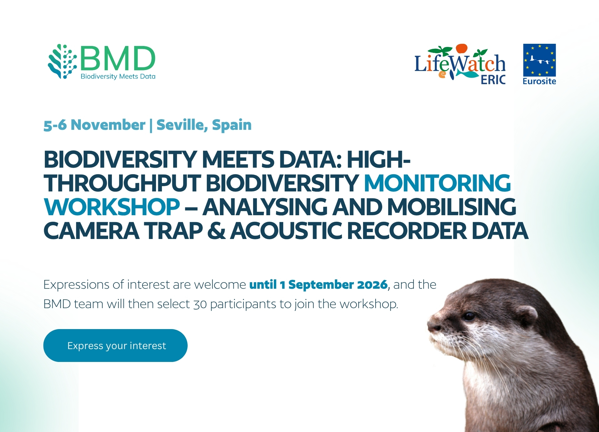 Biodiversity Meets Data: High-throughput biodiversity monitoring workshop – analysing and mobilising camera trap & Acoustic Recorder Data
